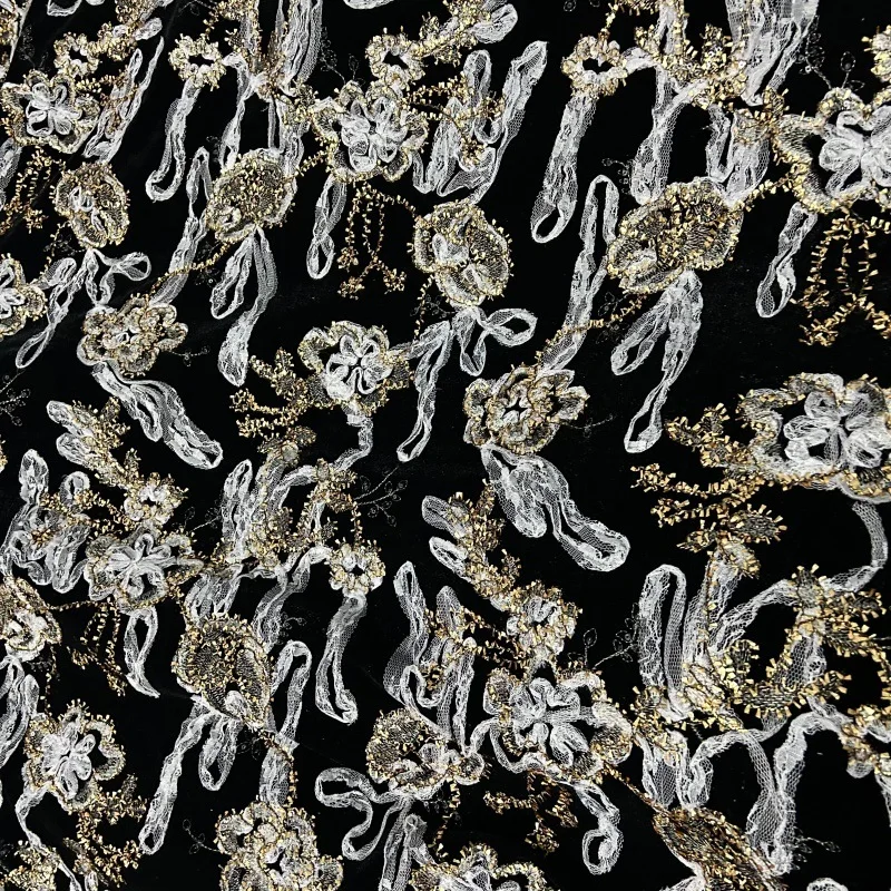 Embroidery Design 3D - Элитная роскошная ткань из бархата с
