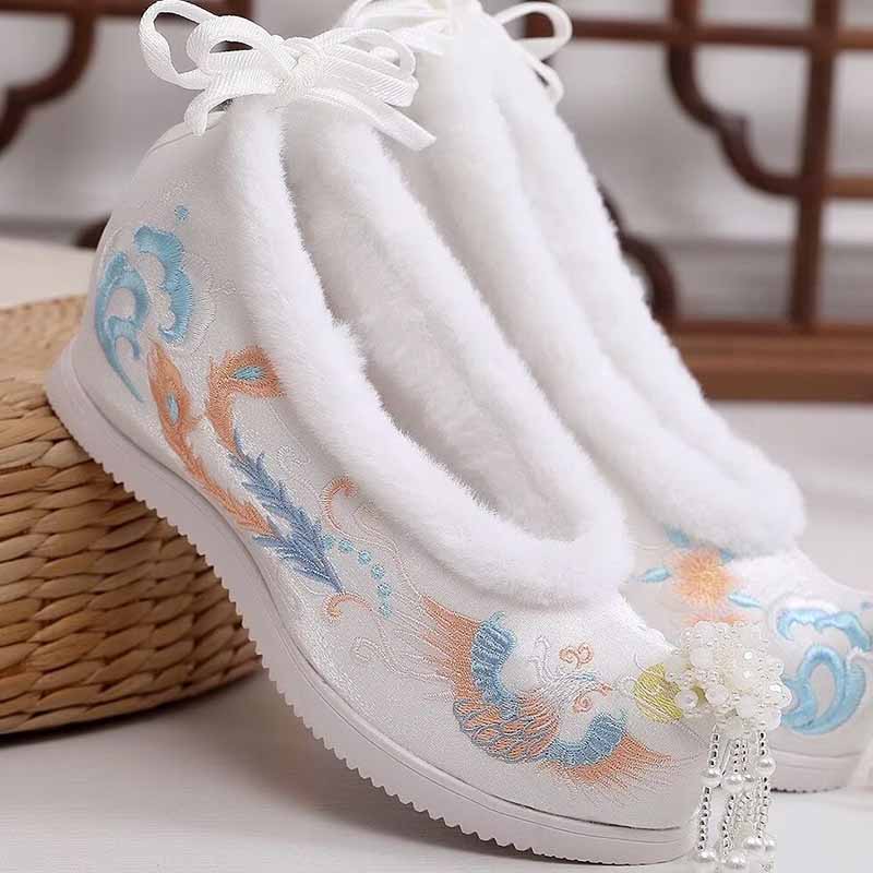 Embroidery Shoes - Зимняя обувь Hanfu, женская обувь с