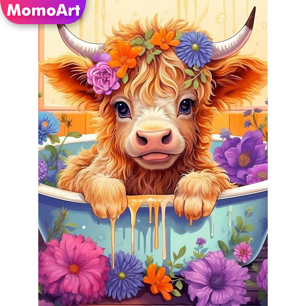 Embroidery Design Patterns Flowers - Набор для вышивания крестиком Momoart: Корова,