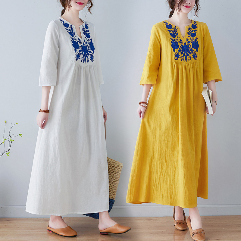 Embroidery Skirt - Новое женское летнее платье в этническом