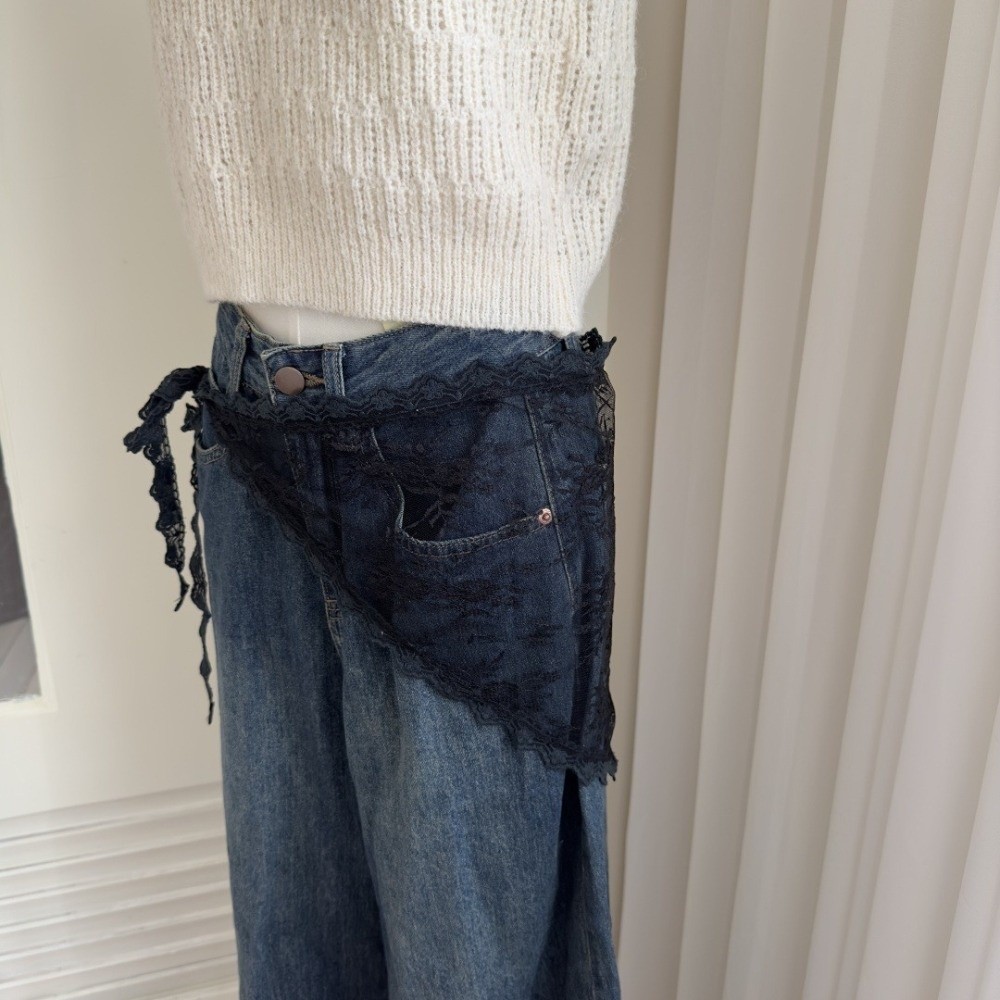 Embroidery Skirt - Модный треугольный фартук в стиле Y2K