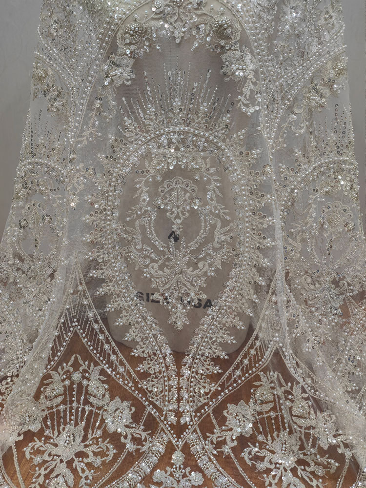 Embroidery Wedding - 1 ярд, белая сетчатая марлевая ткань