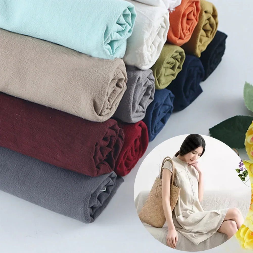Linen Fabric Natural - Мягкая хлопковая ткань из органического материала,