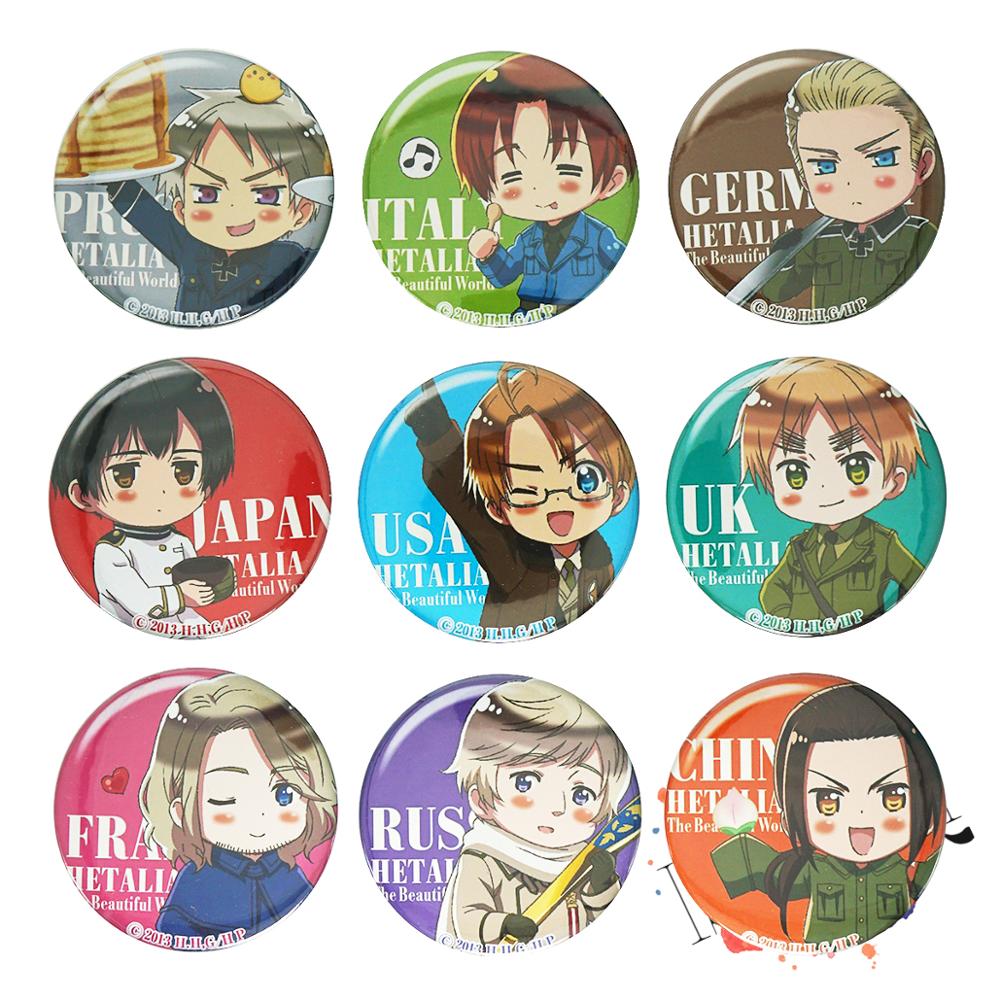 Embroidery Australia - Значок-брошь по аниме Axis Power HETALIA: