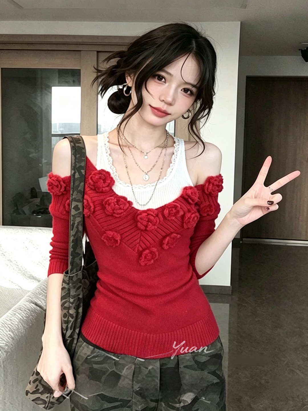 Женская модная вязаная кофта с – обзор и цена Embroidery Design 3D