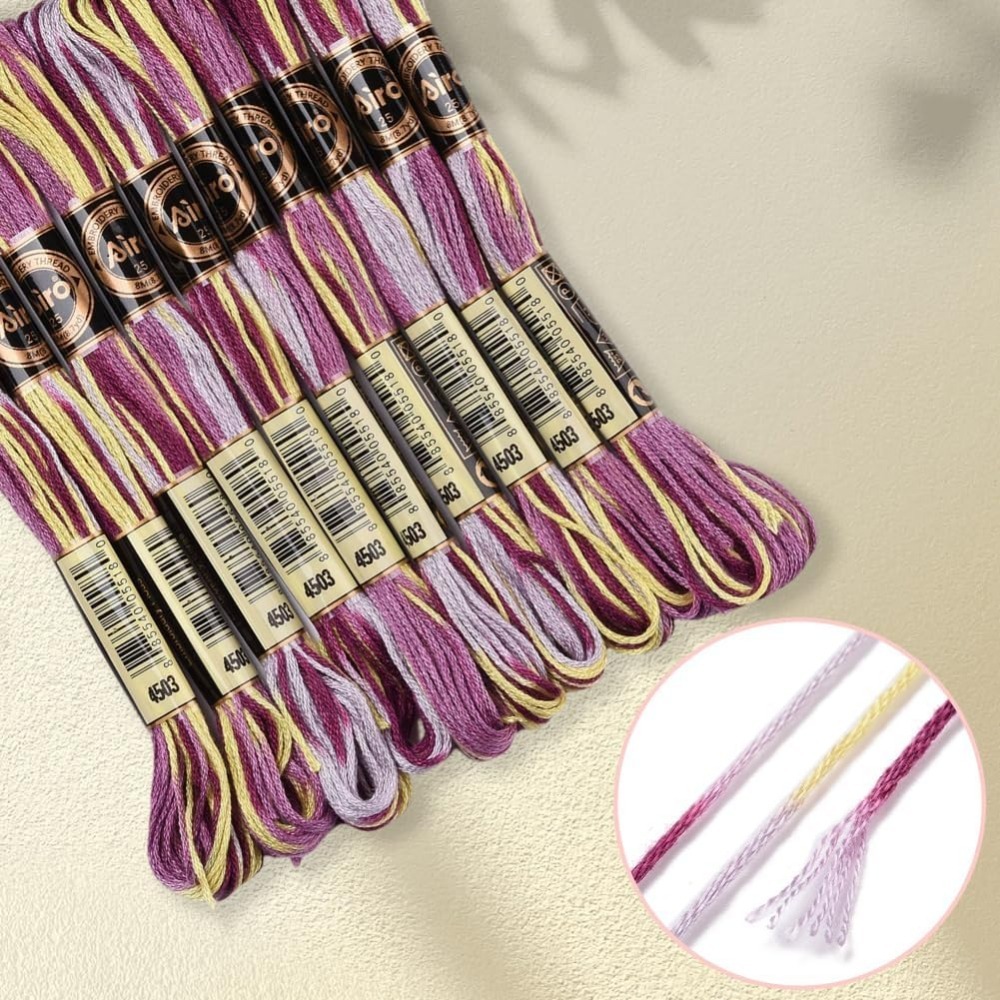 6-прядная фиолетовая разноцвет – обзор и цена Embroidery Thread