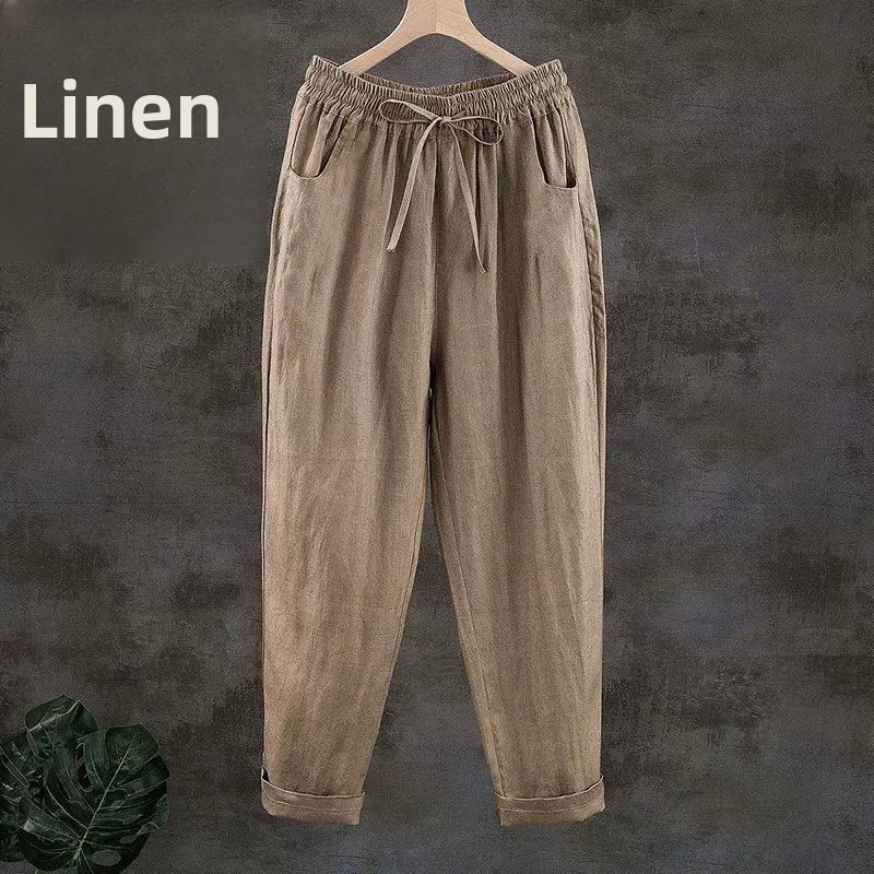 Мужские повседневные брюки из  – обзор и цена Linen Fabric Natural