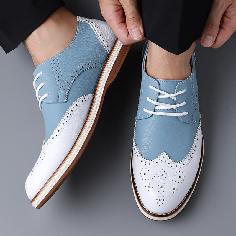 Мужские белые и синие двухцвет – обзор и цена Embroidery White