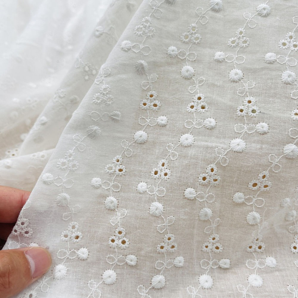 Мягкая тонкая белая вышитая хл – обзор и цена Linen Fabric Natural