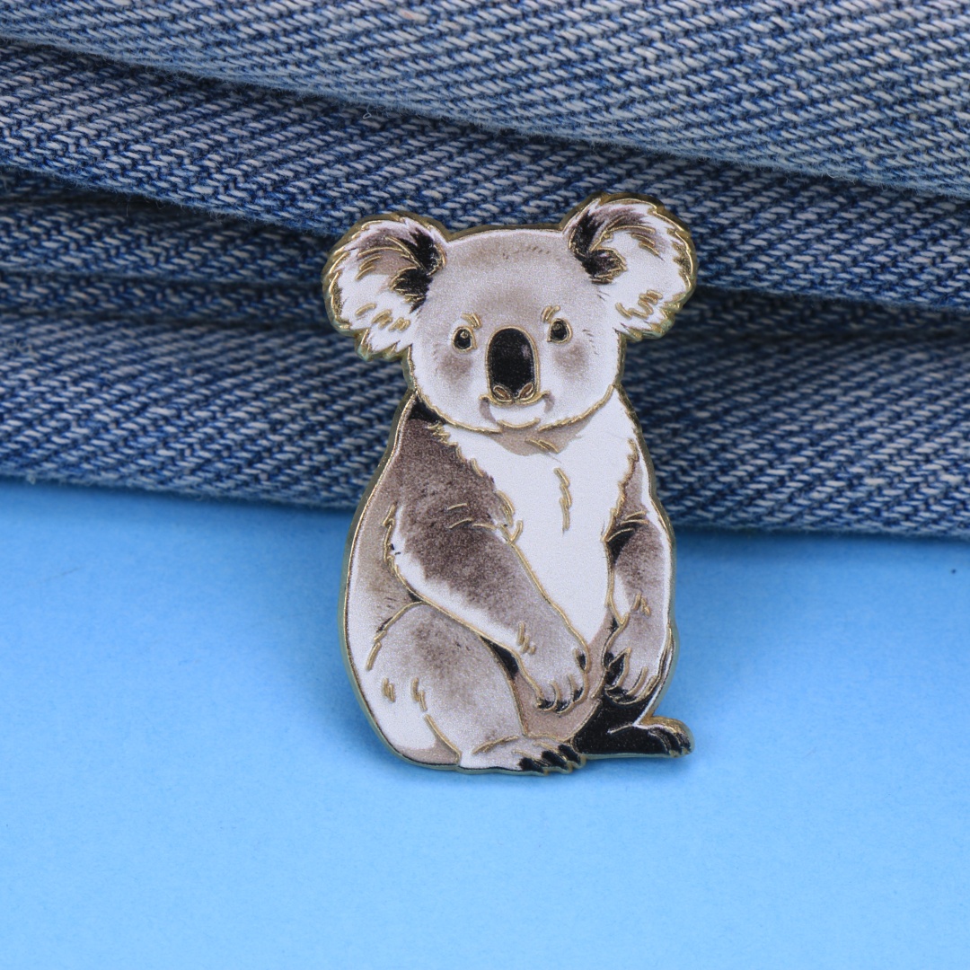 Эмалевая брошь-значок с коалой – обзор и цена Embroidery Australia