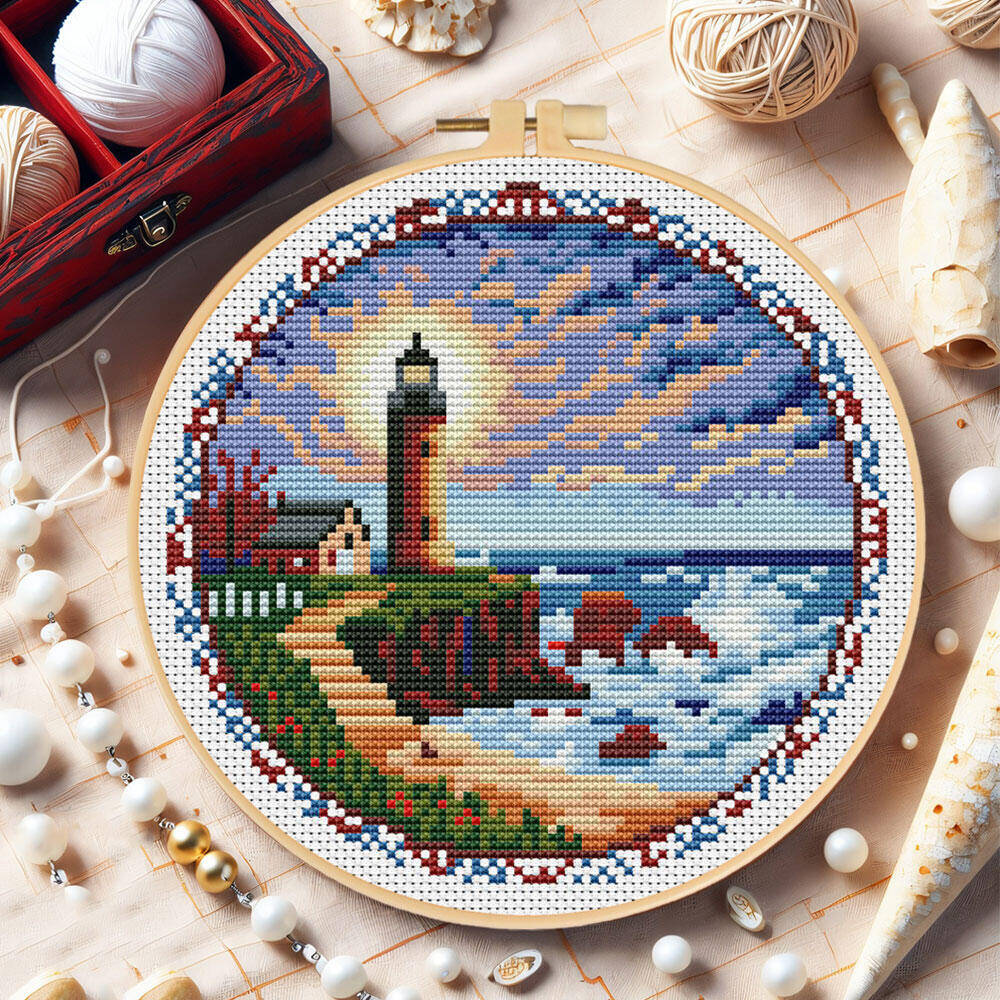 Вышивка крестиком Маяк с обруч – обзор и цена Embroidery Zone