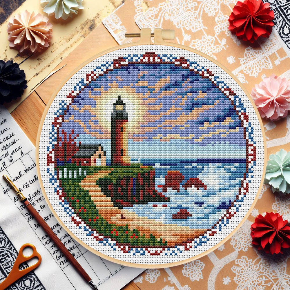 Вышивка крестиком Маяк с обруч – обзор и цена Embroidery Zone