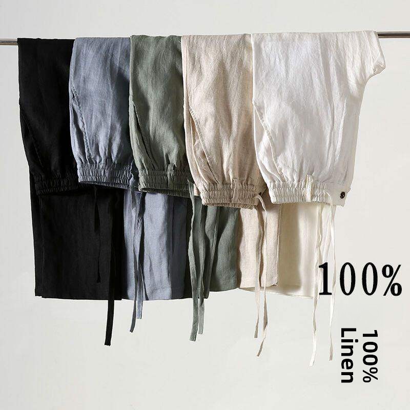 Мужские повседневные брюки из  – обзор и цена Linen Fabric Natural