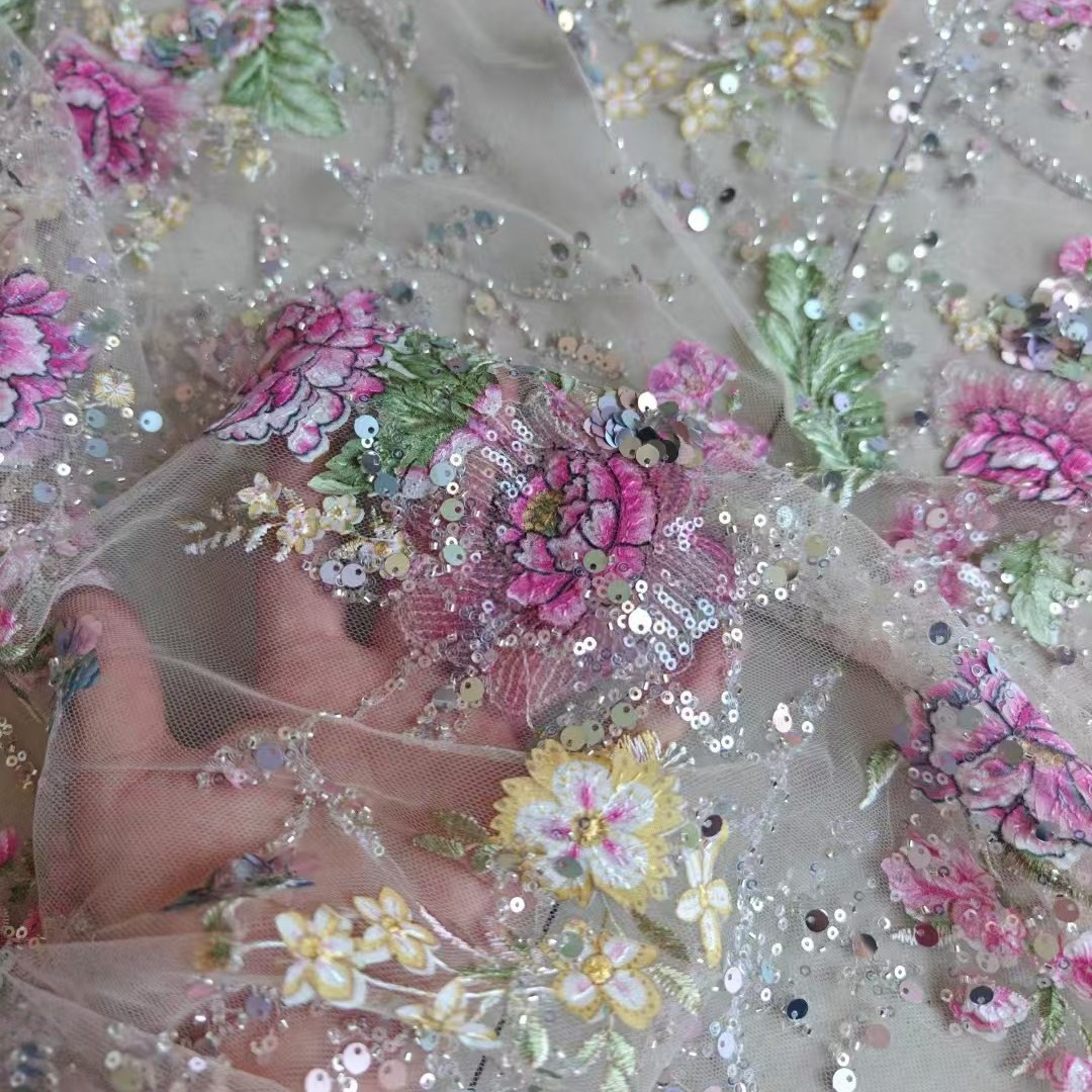 Роскошная кружевная ткань с би – обзор и цена Embroidery Needle