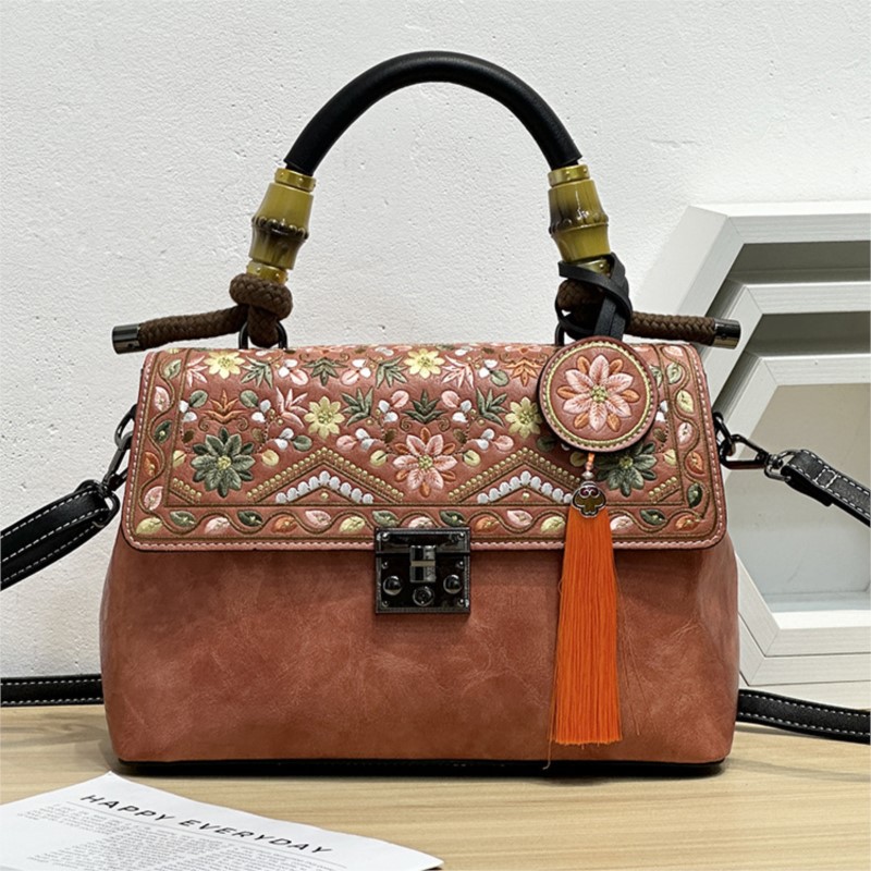 Кожаная сумка Johnature Embroi – обзор и цена Embroidery On Leather